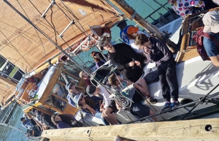 The Crew (Young Adults) sailing in Akaroa!